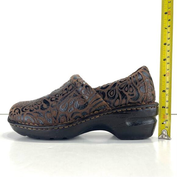 B.O.C Born Concept Nurse Clogs Size 7 Brown Printed Leather Comfort Platform - Picture 8 of 14